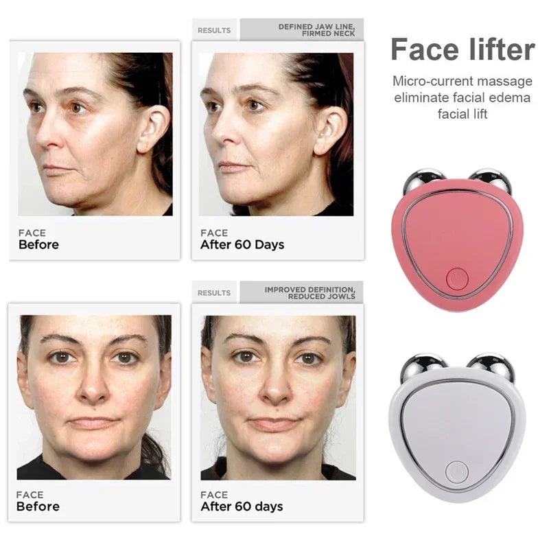 NEW Face Lifting Machine Facial Massager Microcurrent Roller Skin Tightening Rejuvenation Beauty Charging Face Anti Wrinkle