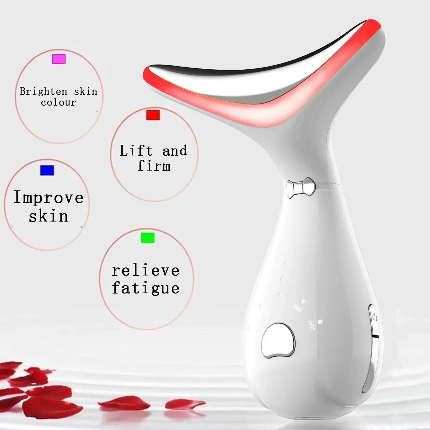 Neck Face Beauty Device Vibration Massage 4 Color Face Lifting for Face and Neck Personal Ccare Skindion Home Use Beauty Device AuraBelle