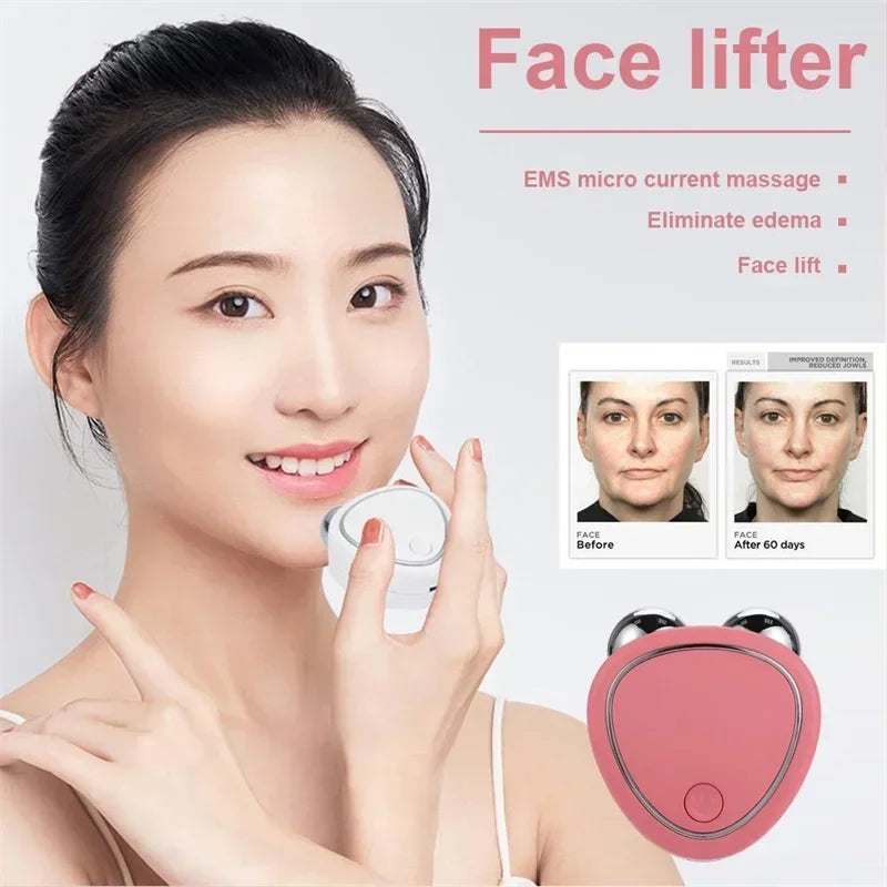 NEW Face Lifting Machine Facial Massager Microcurrent Roller Skin Tightening Rejuvenation Beauty Charging Face Anti Wrinkle
