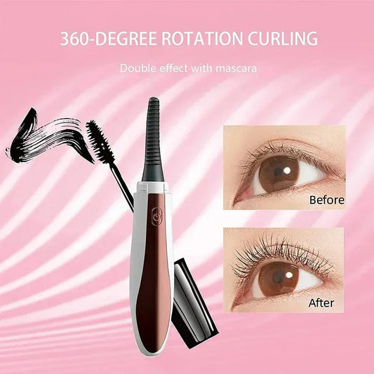 Electric Eyelash Curler Ironing Curler Rechargeable Electric Eye Lash Perm Eyelashes Clip Portable Makeup Care Long-lasting Curl AuraBelle