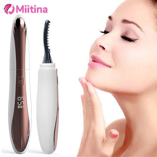 Electric Eyelash Curler Ironing Curler Rechargeable Electric Eye Lash Perm Eyelashes Clip Portable Makeup Care Long-lasting Curl