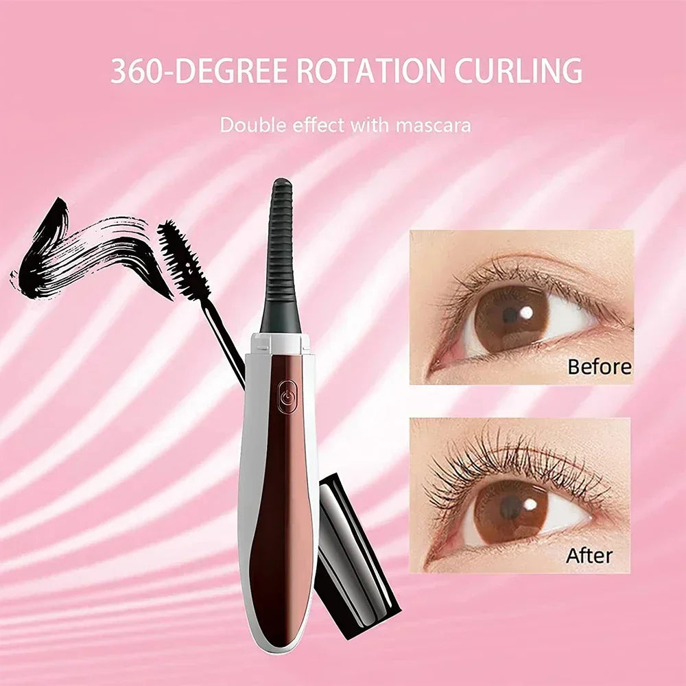 Electric Eyelash Curler Ironing Curler Rechargeable Electric Eye Lash Perm Eyelashes Clip Portable Makeup Care Long-lasting Curl